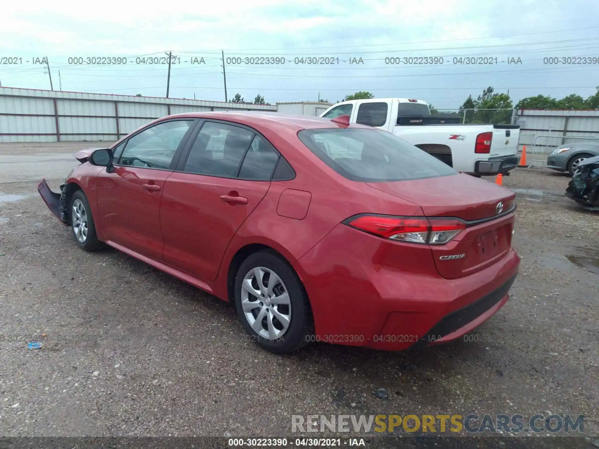 3 Photograph of a damaged car 5YFEPRAE7LP064143 TOYOTA COROLLA 2020