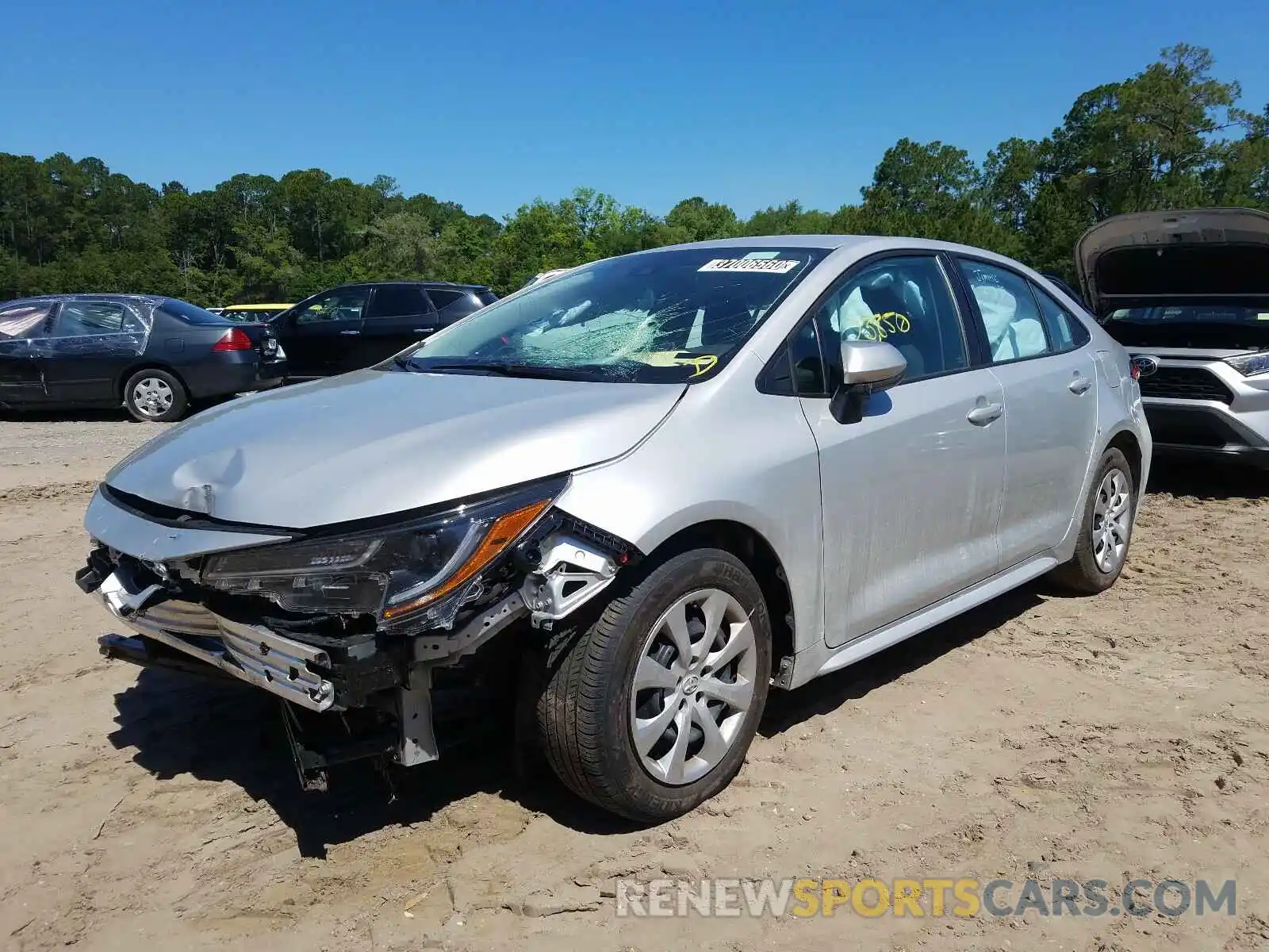 2 Photograph of a damaged car 5YFEPRAE7LP066555 TOYOTA COROLLA 2020