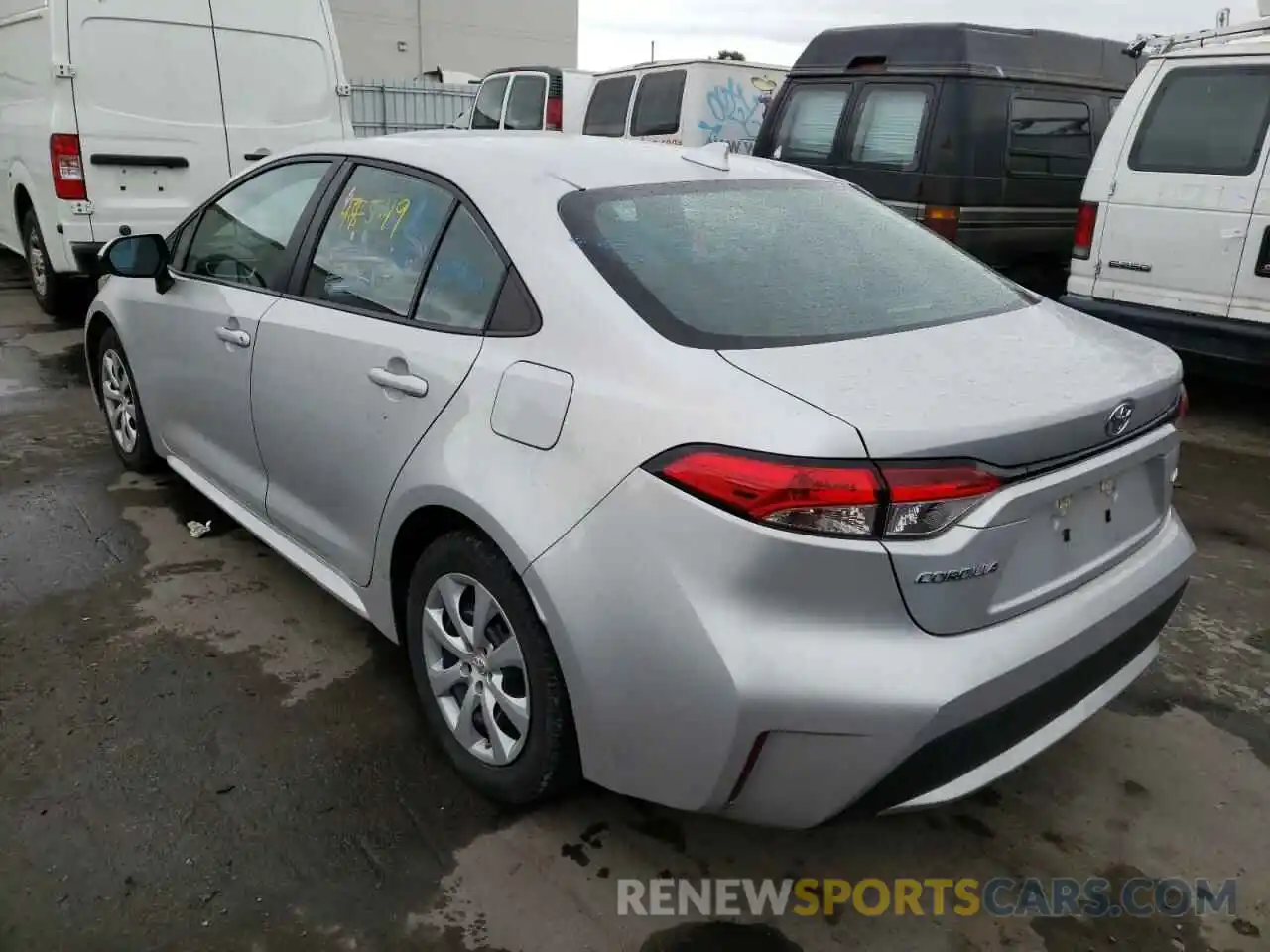 3 Photograph of a damaged car 5YFEPRAE7LP069620 TOYOTA COROLLA 2020