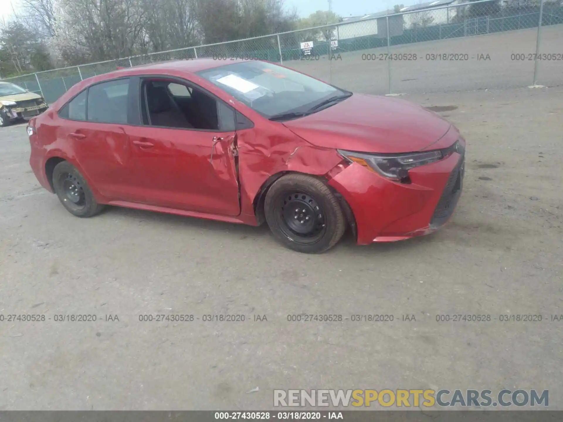 1 Photograph of a damaged car 5YFEPRAE7LP069651 TOYOTA COROLLA 2020