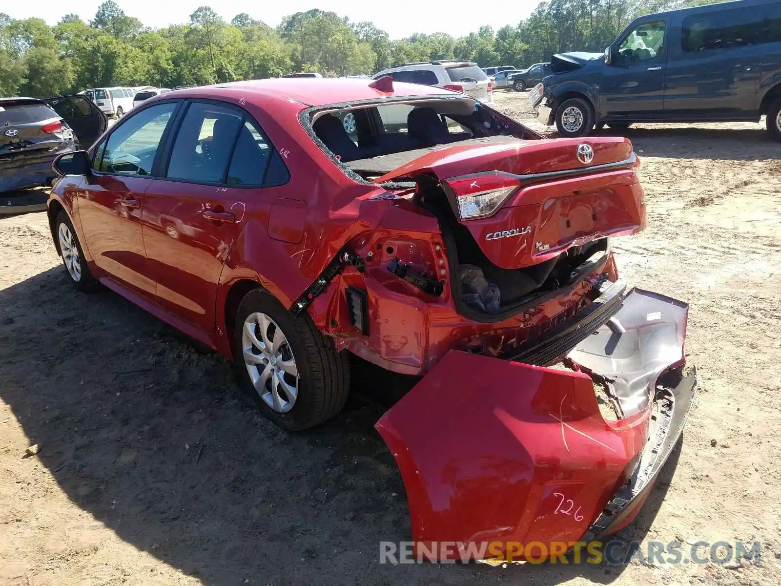 3 Photograph of a damaged car 5YFEPRAE7LP070654 TOYOTA COROLLA 2020