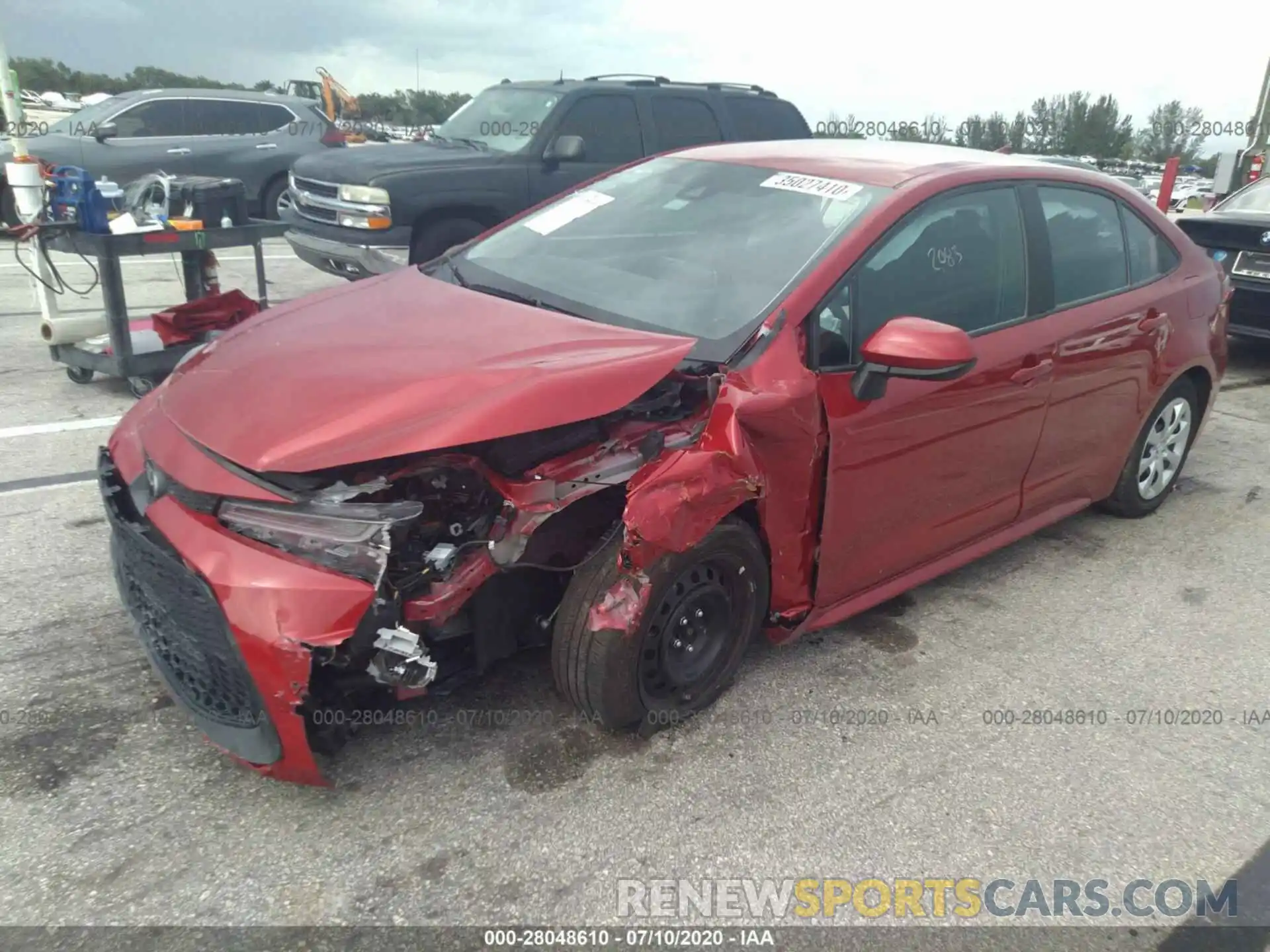 2 Photograph of a damaged car 5YFEPRAE7LP071156 TOYOTA COROLLA 2020