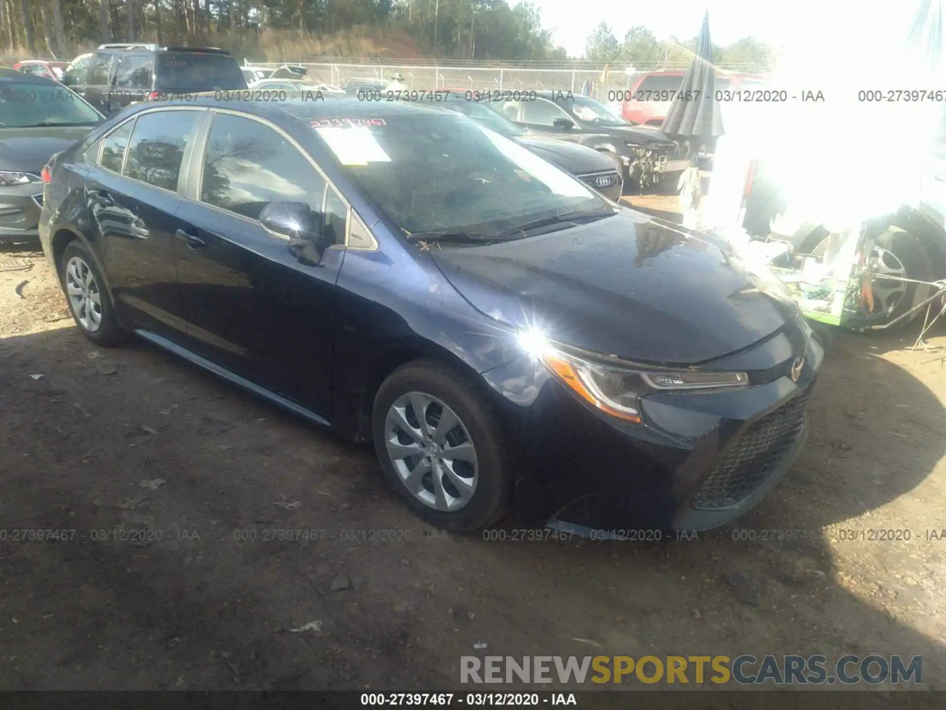 1 Photograph of a damaged car 5YFEPRAE7LP071190 TOYOTA COROLLA 2020