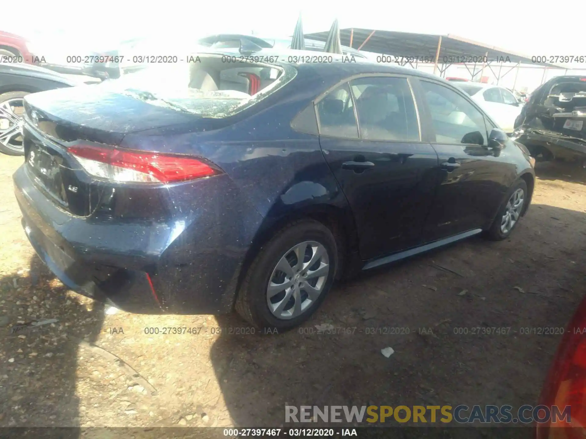 3 Photograph of a damaged car 5YFEPRAE7LP071190 TOYOTA COROLLA 2020