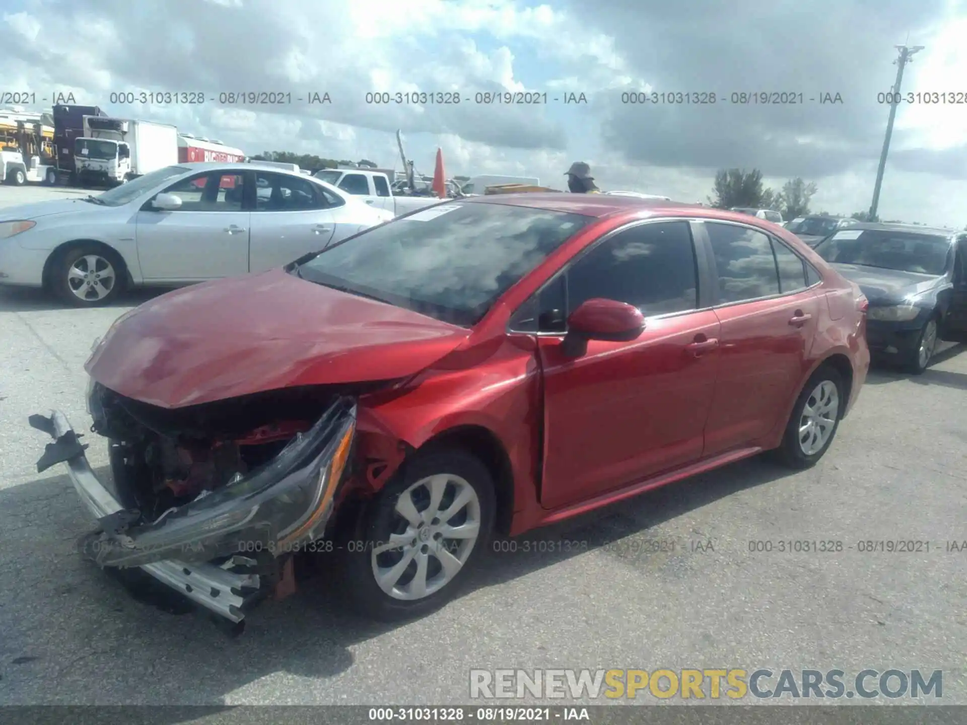 2 Photograph of a damaged car 5YFEPRAE7LP073540 TOYOTA COROLLA 2020