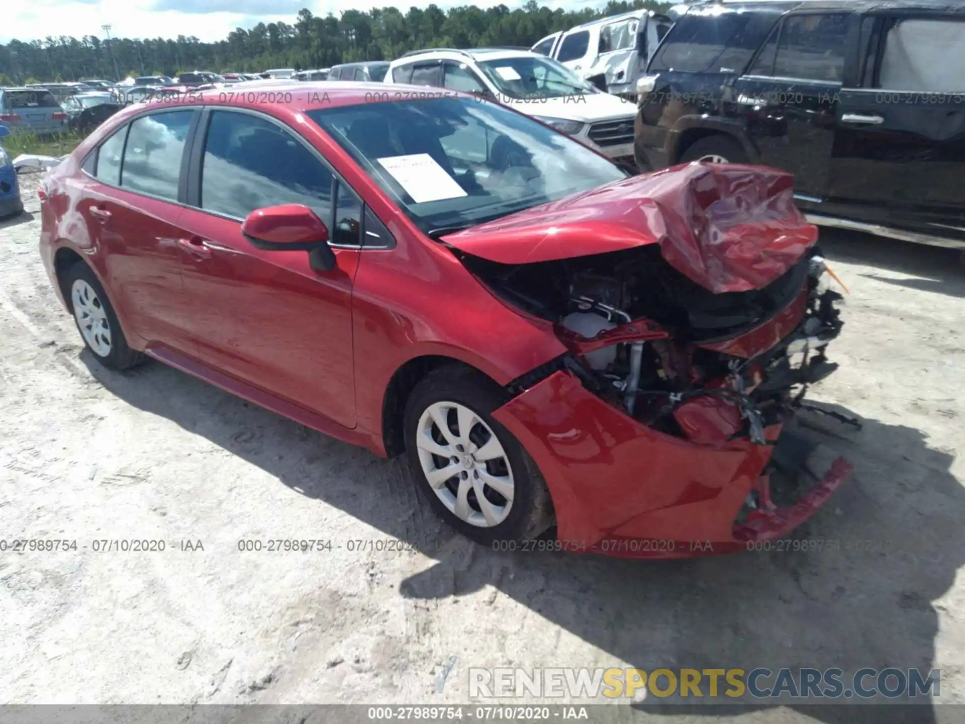 1 Photograph of a damaged car 5YFEPRAE7LP074591 TOYOTA COROLLA 2020