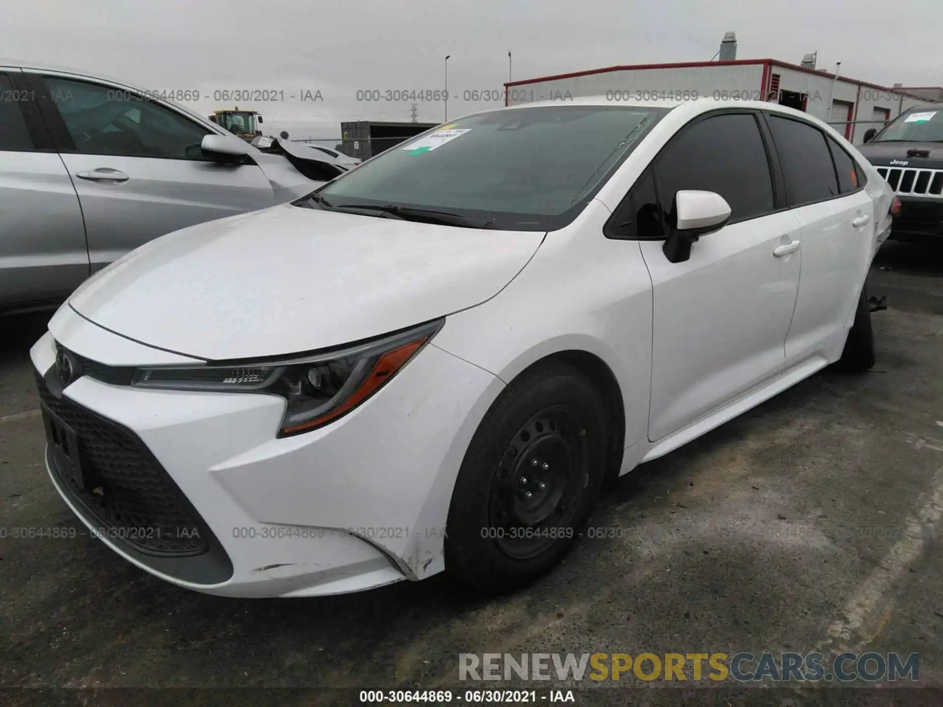 2 Photograph of a damaged car 5YFEPRAE7LP074929 TOYOTA COROLLA 2020