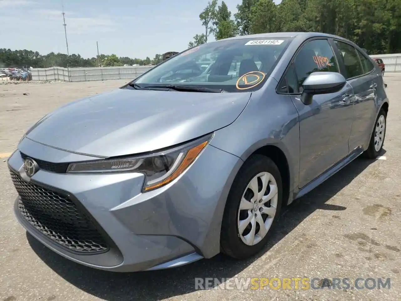 2 Photograph of a damaged car 5YFEPRAE7LP075143 TOYOTA COROLLA 2020