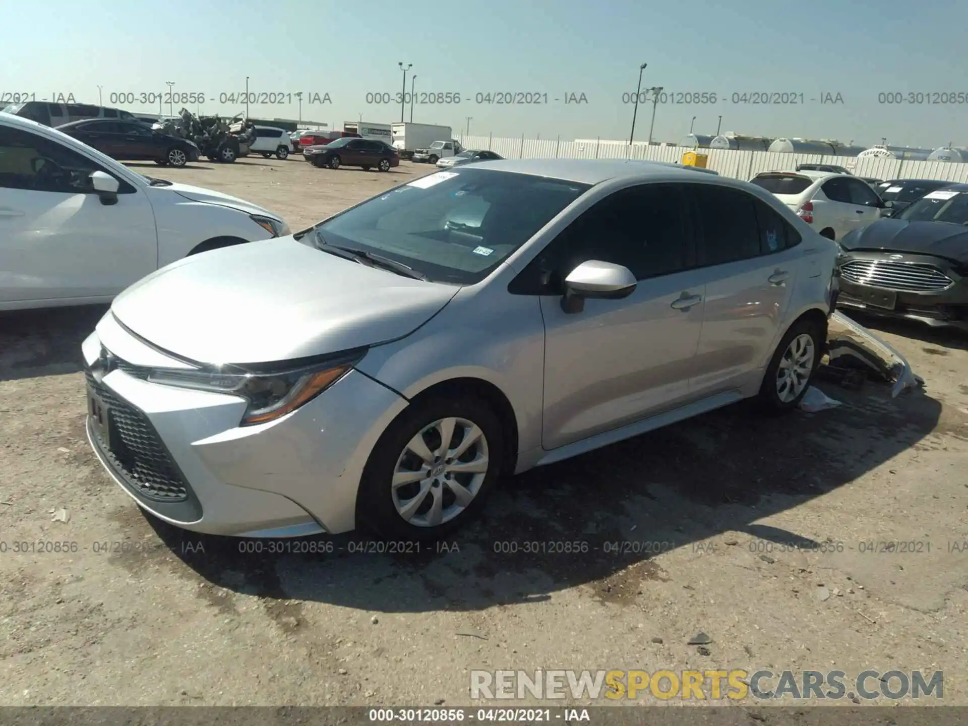 2 Photograph of a damaged car 5YFEPRAE7LP075319 TOYOTA COROLLA 2020