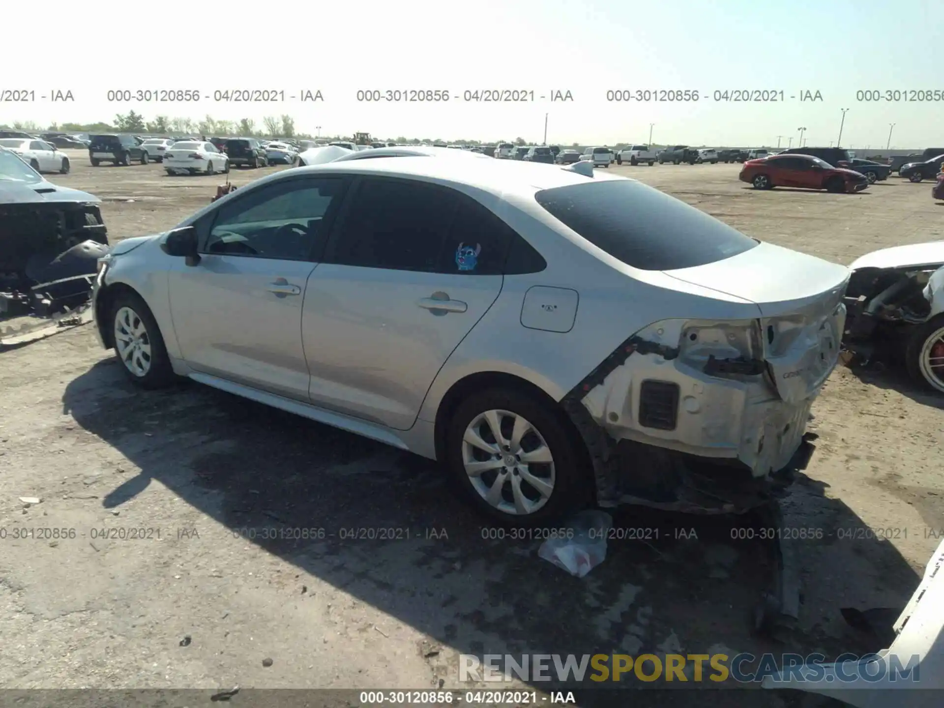 3 Photograph of a damaged car 5YFEPRAE7LP075319 TOYOTA COROLLA 2020