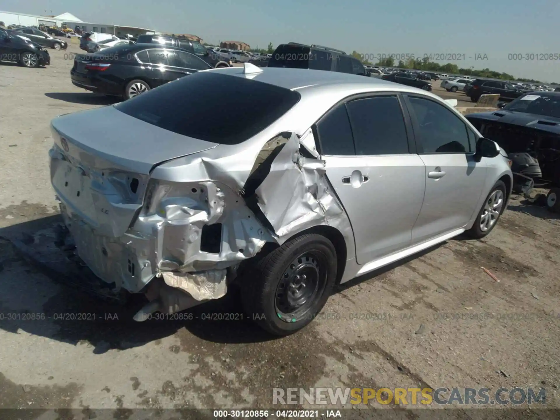 4 Photograph of a damaged car 5YFEPRAE7LP075319 TOYOTA COROLLA 2020