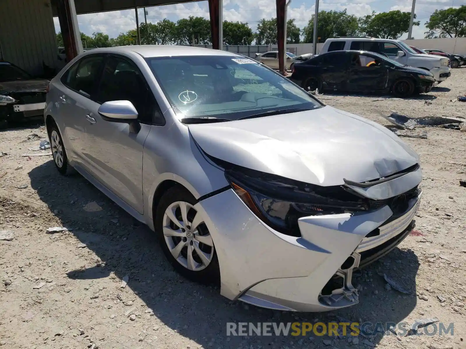 1 Photograph of a damaged car 5YFEPRAE7LP075420 TOYOTA COROLLA 2020