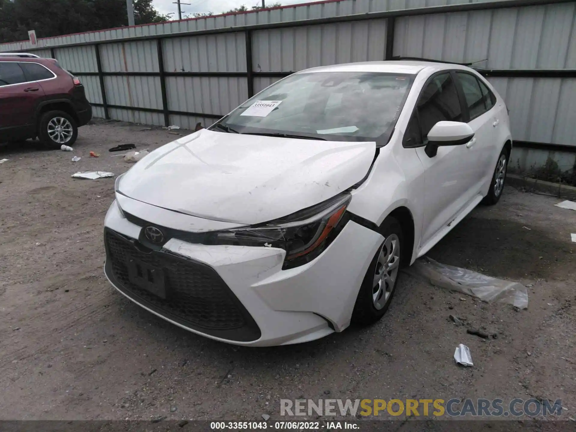 2 Photograph of a damaged car 5YFEPRAE7LP076115 TOYOTA COROLLA 2020