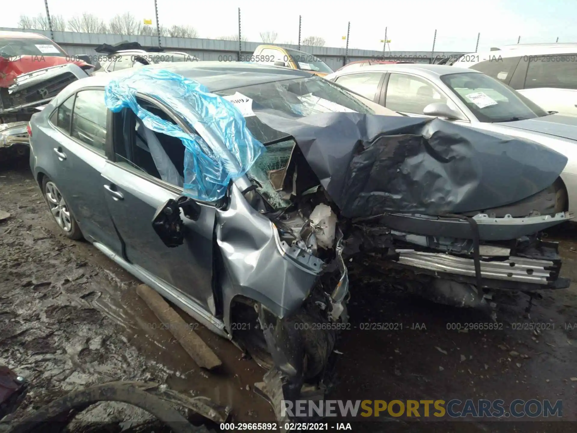 1 Photograph of a damaged car 5YFEPRAE7LP078205 TOYOTA COROLLA 2020