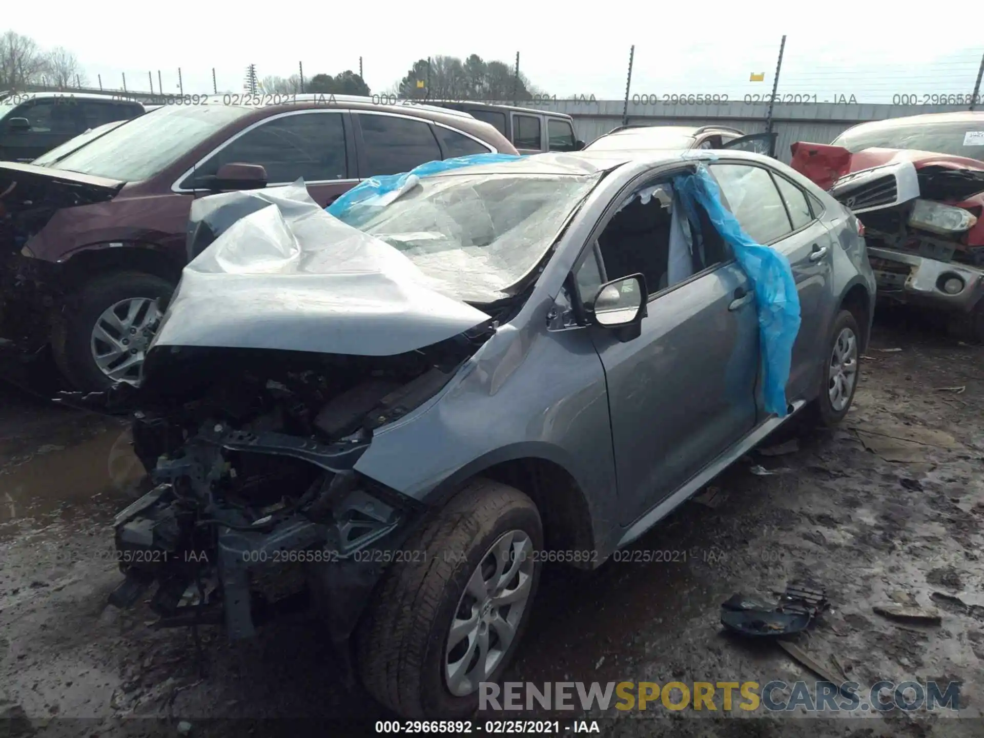 2 Photograph of a damaged car 5YFEPRAE7LP078205 TOYOTA COROLLA 2020