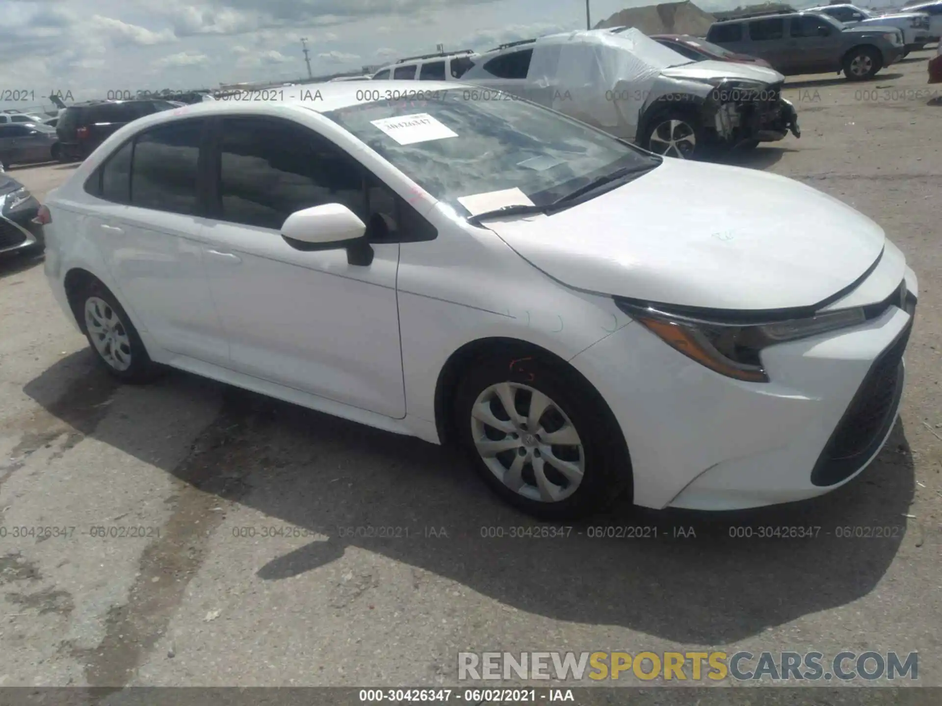 1 Photograph of a damaged car 5YFEPRAE7LP079810 TOYOTA COROLLA 2020