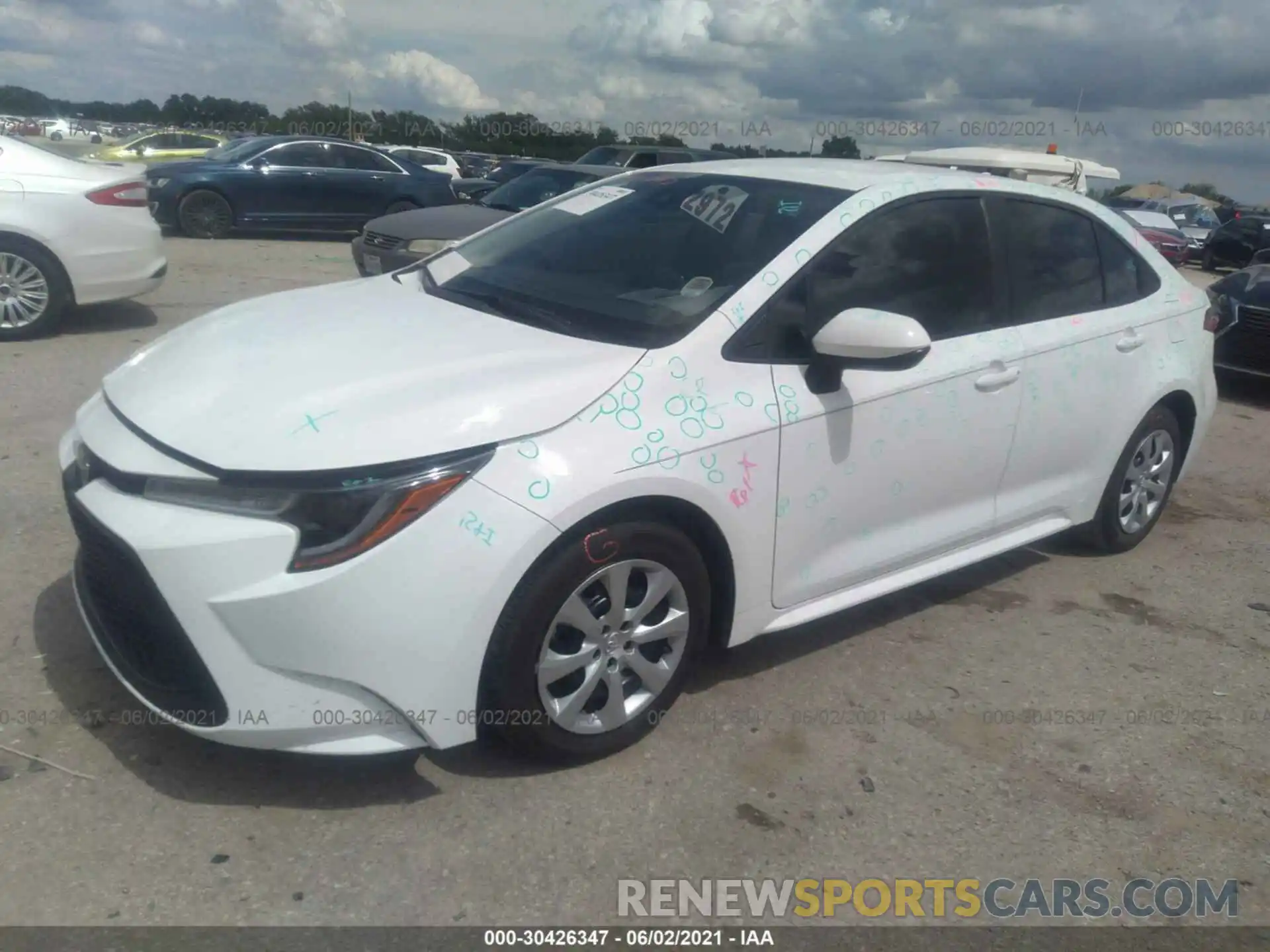 2 Photograph of a damaged car 5YFEPRAE7LP079810 TOYOTA COROLLA 2020