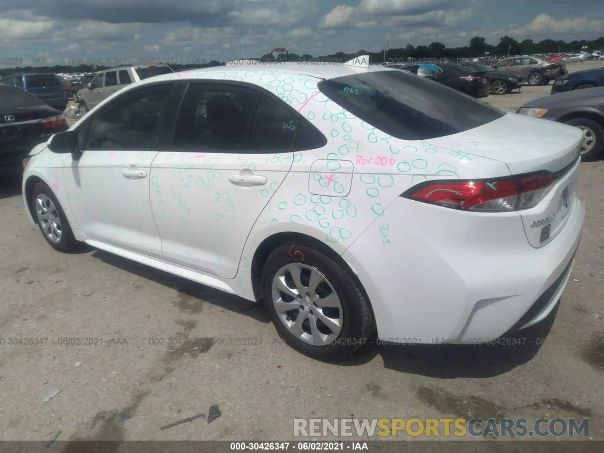 3 Photograph of a damaged car 5YFEPRAE7LP079810 TOYOTA COROLLA 2020