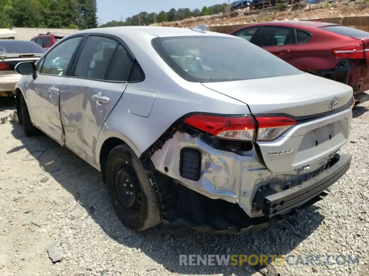 3 Photograph of a damaged car 5YFEPRAE7LP084098 TOYOTA COROLLA 2020