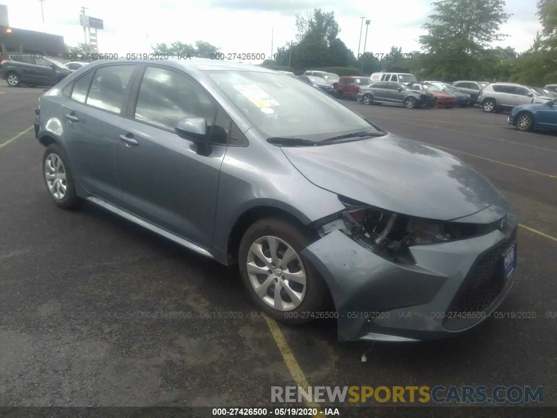 1 Photograph of a damaged car 5YFEPRAE7LP087602 TOYOTA COROLLA 2020