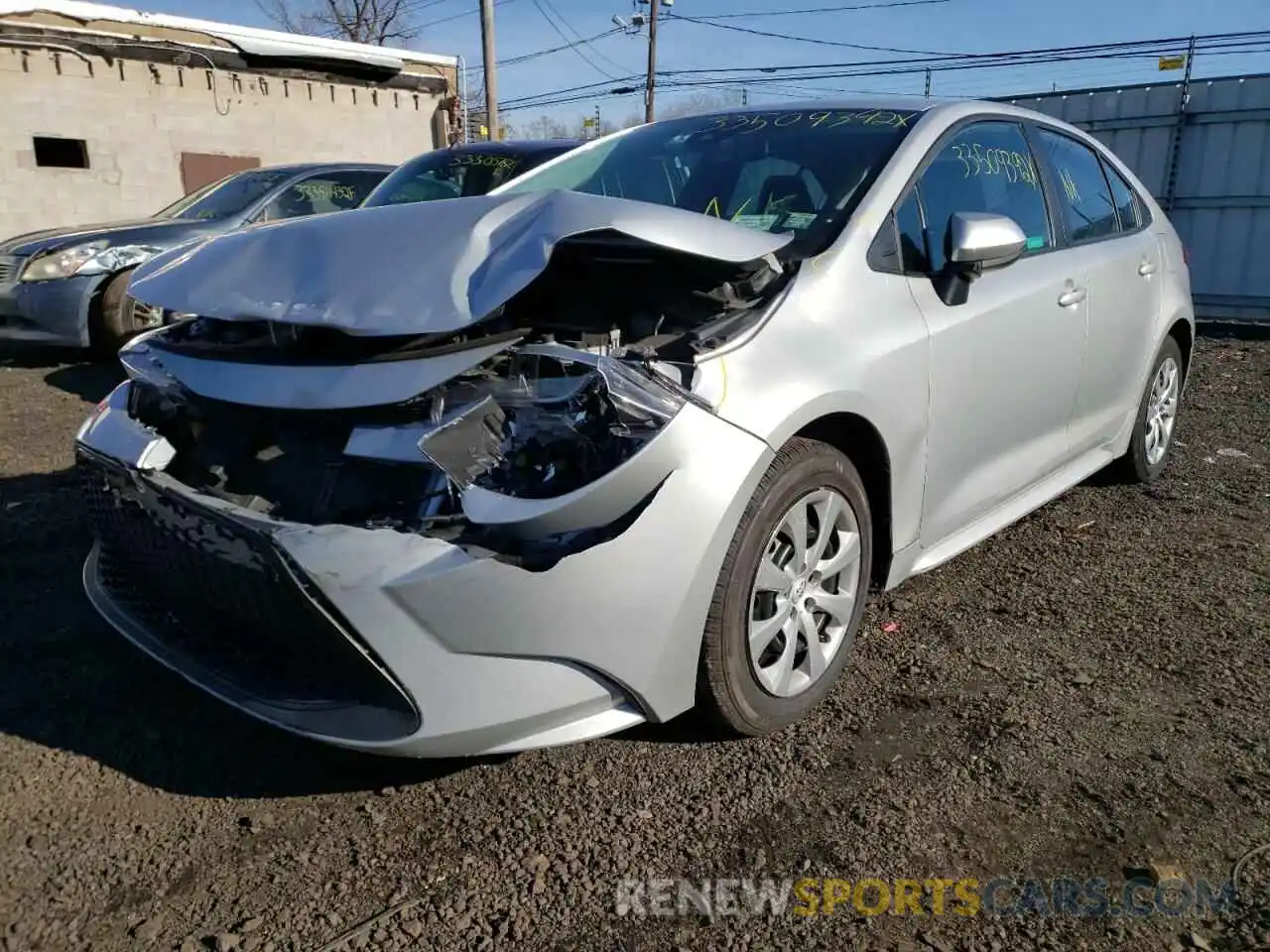 2 Photograph of a damaged car 5YFEPRAE7LP087681 TOYOTA COROLLA 2020