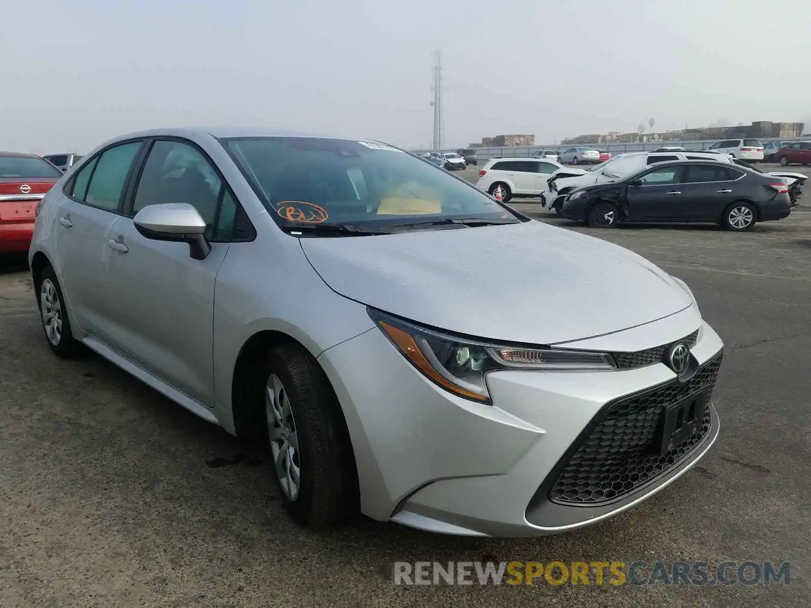 1 Photograph of a damaged car 5YFEPRAE7LP087955 TOYOTA COROLLA 2020