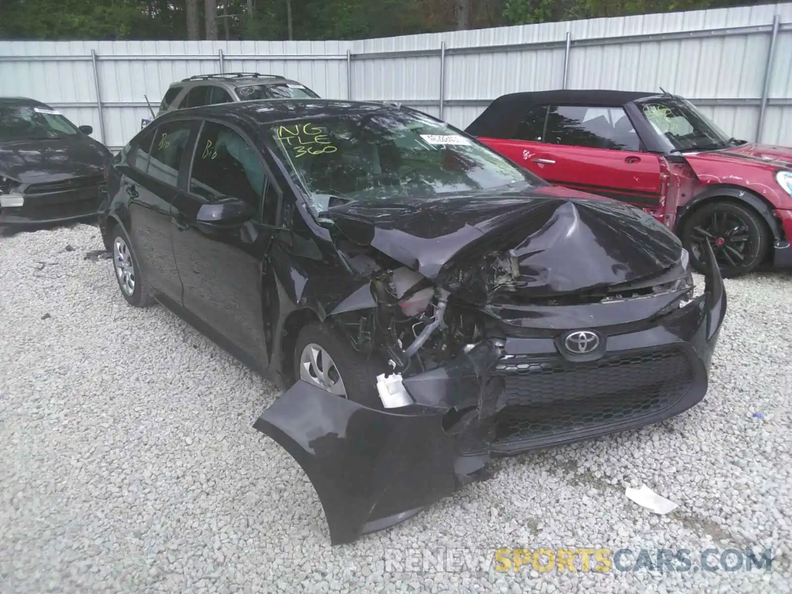 1 Photograph of a damaged car 5YFEPRAE7LP088555 TOYOTA COROLLA 2020