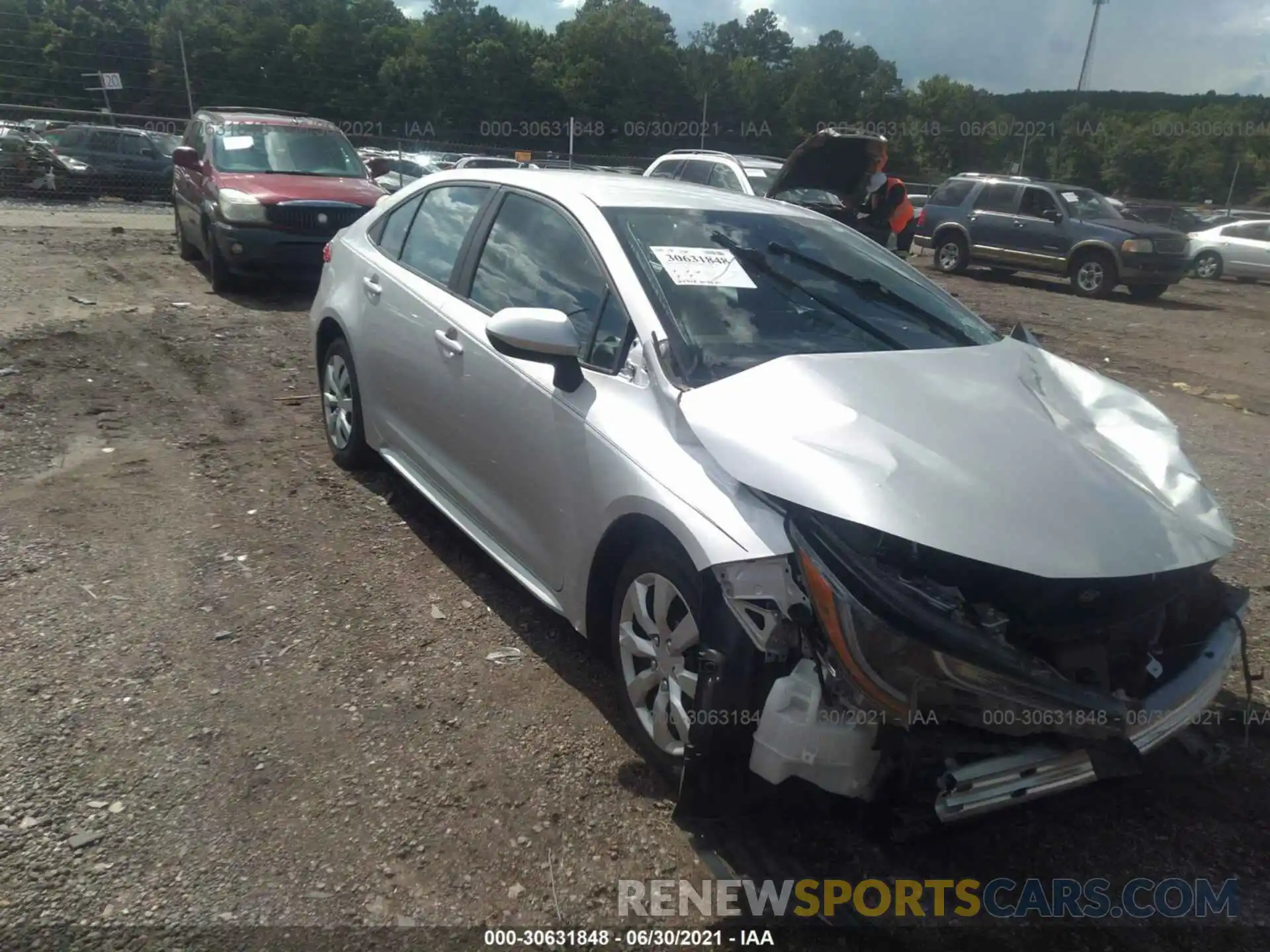 1 Photograph of a damaged car 5YFEPRAE7LP089222 TOYOTA COROLLA 2020