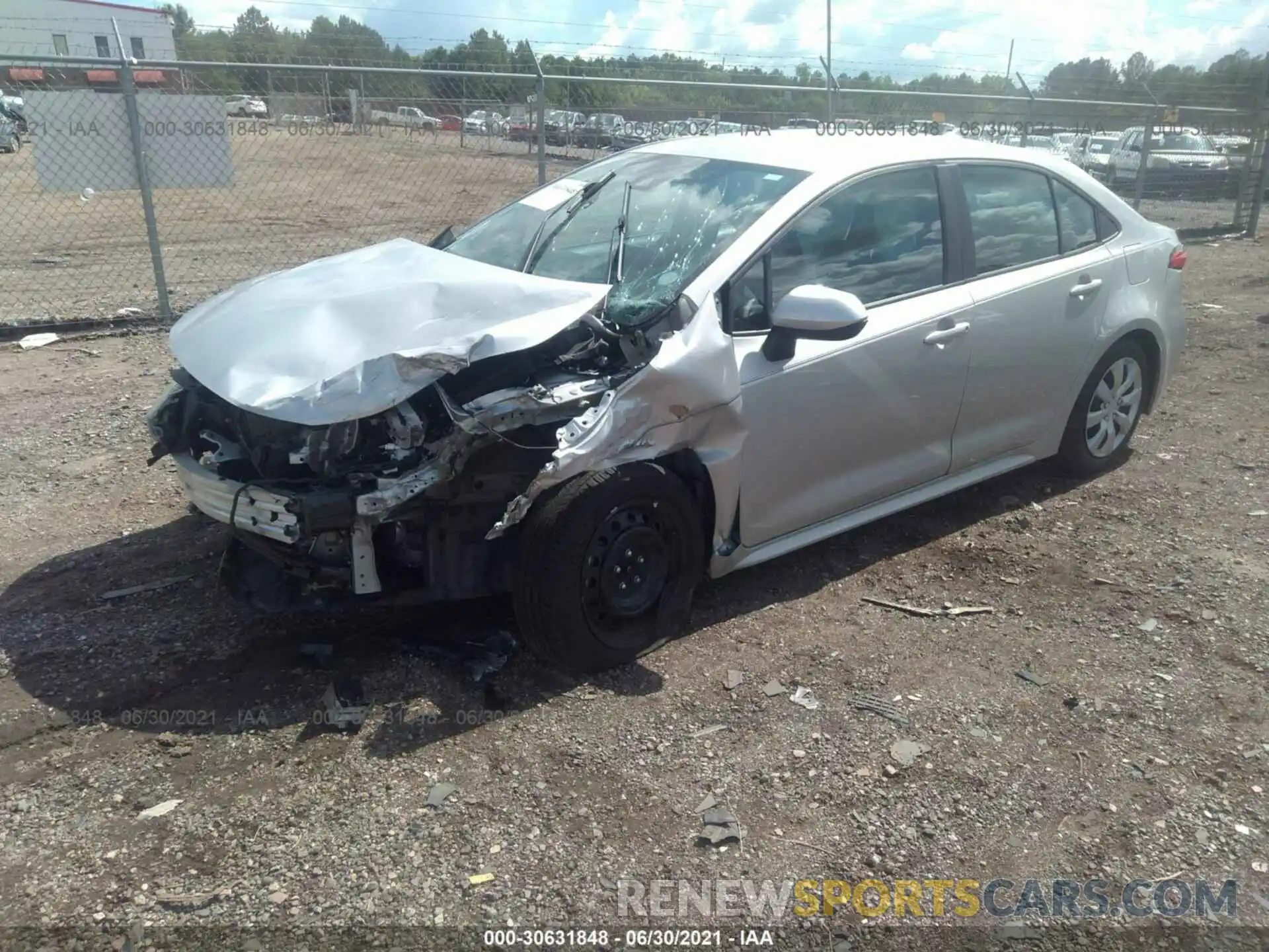 2 Photograph of a damaged car 5YFEPRAE7LP089222 TOYOTA COROLLA 2020