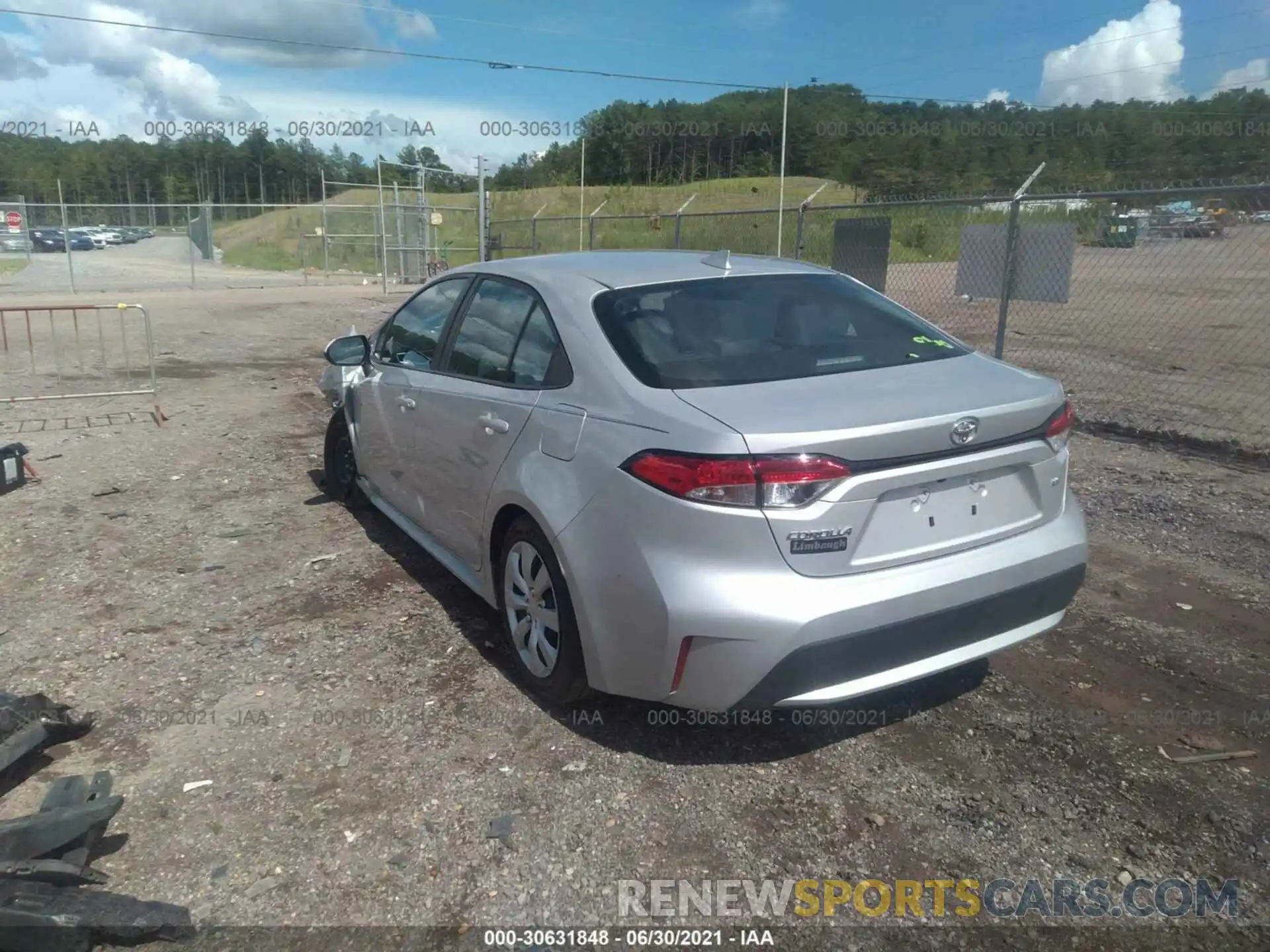 3 Photograph of a damaged car 5YFEPRAE7LP089222 TOYOTA COROLLA 2020