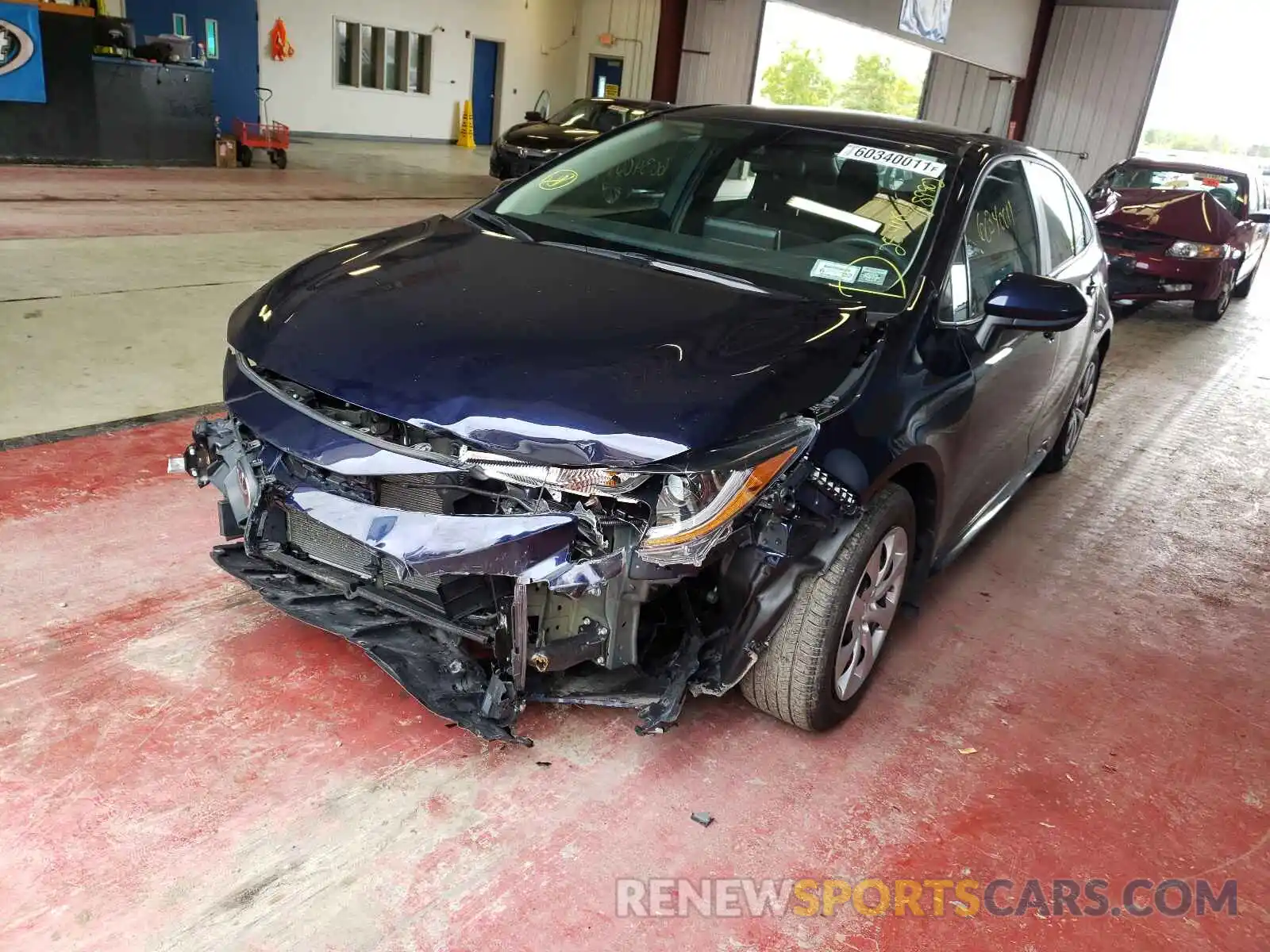 2 Photograph of a damaged car 5YFEPRAE7LP089902 TOYOTA COROLLA 2020