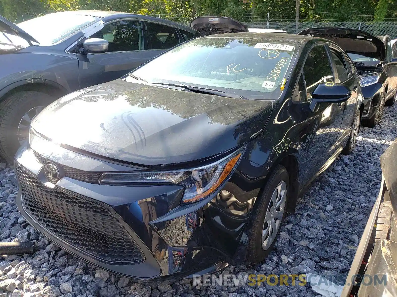 2 Photograph of a damaged car 5YFEPRAE7LP093805 TOYOTA COROLLA 2020