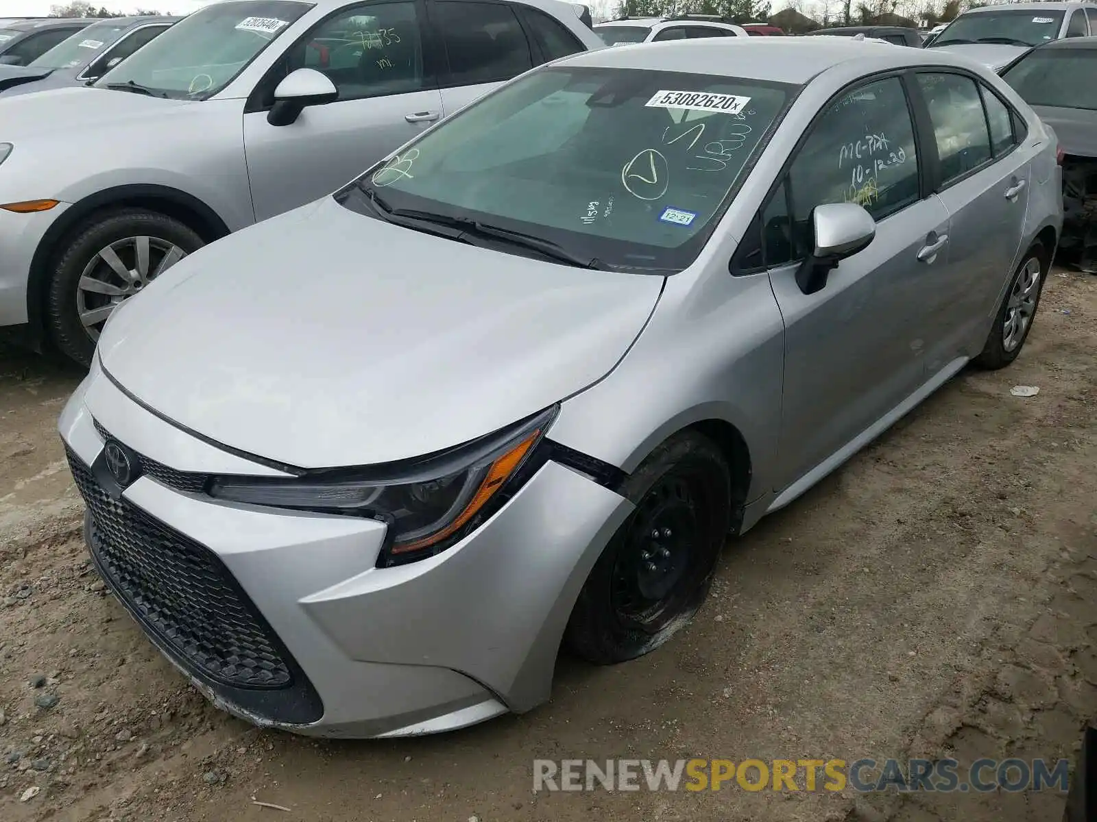 2 Photograph of a damaged car 5YFEPRAE7LP096459 TOYOTA COROLLA 2020