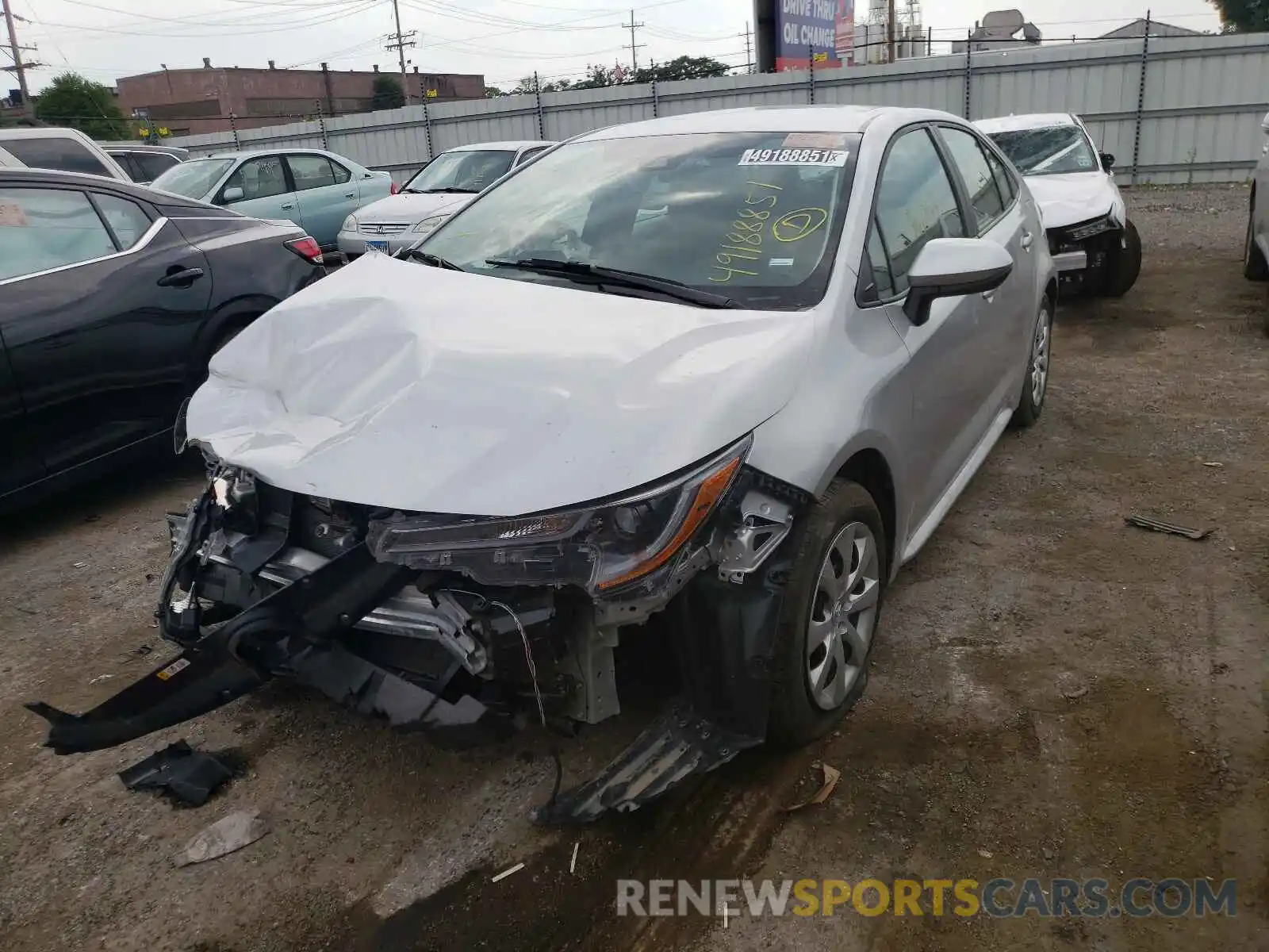 2 Photograph of a damaged car 5YFEPRAE7LP096462 TOYOTA COROLLA 2020