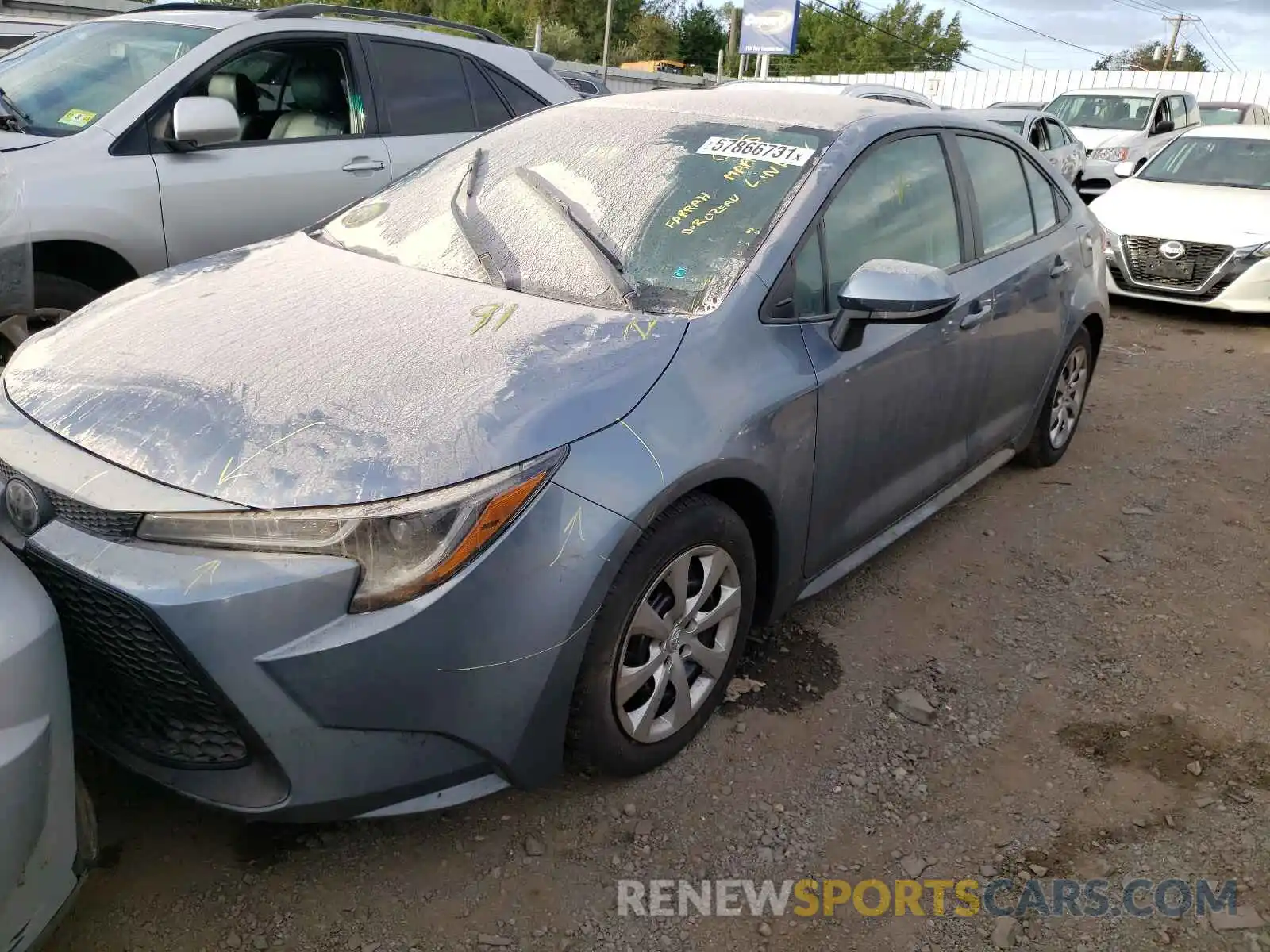 2 Photograph of a damaged car 5YFEPRAE7LP096543 TOYOTA COROLLA 2020