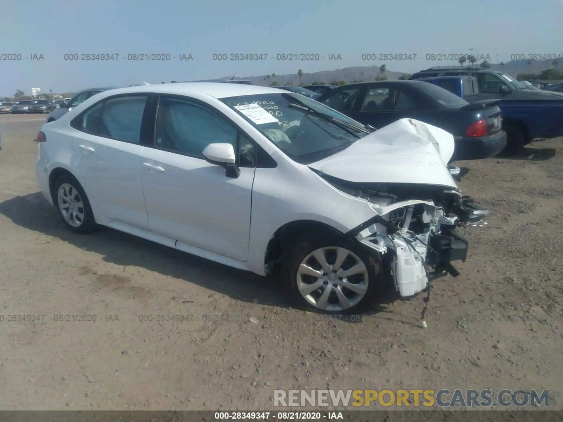 1 Photograph of a damaged car 5YFEPRAE7LP098275 TOYOTA COROLLA 2020