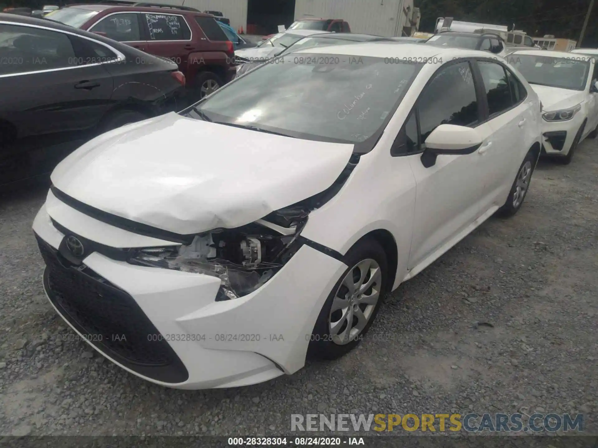 2 Photograph of a damaged car 5YFEPRAE7LP098597 TOYOTA COROLLA 2020