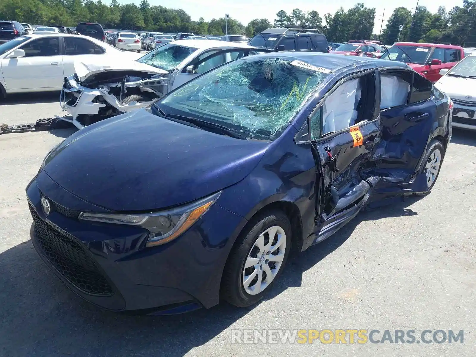 2 Photograph of a damaged car 5YFEPRAE7LP101546 TOYOTA COROLLA 2020