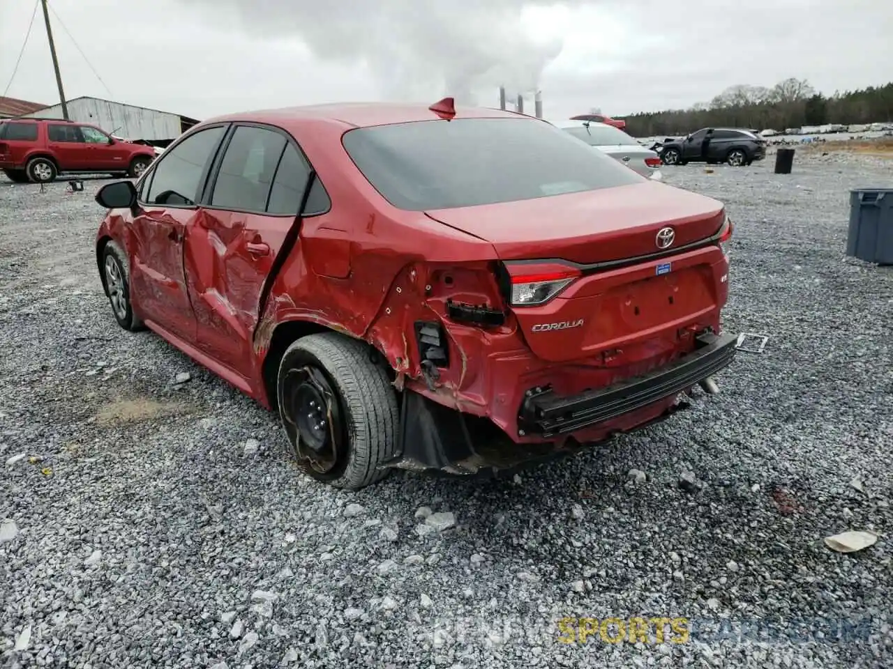 3 Photograph of a damaged car 5YFEPRAE7LP102051 TOYOTA COROLLA 2020