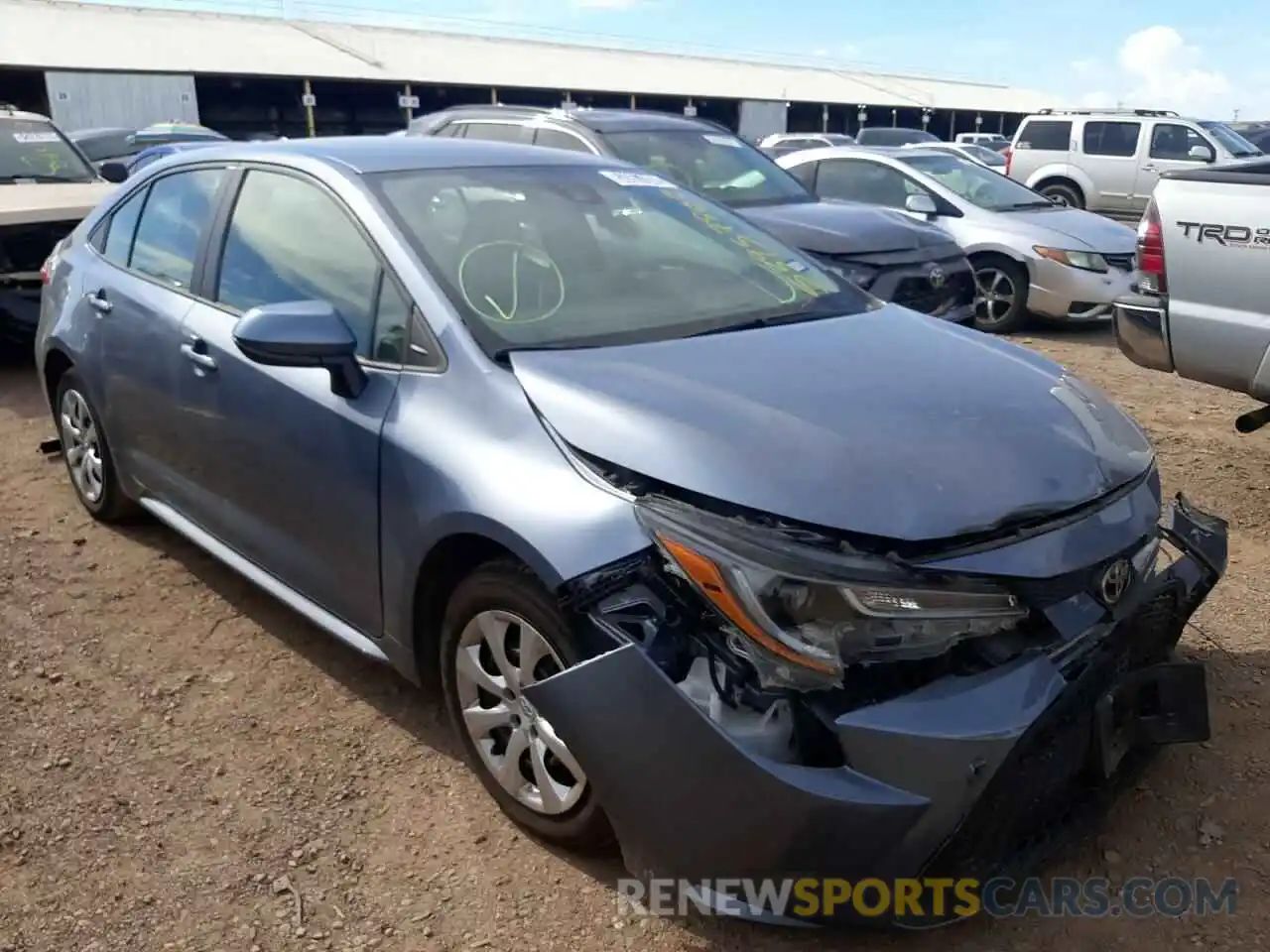 1 Photograph of a damaged car 5YFEPRAE7LP103216 TOYOTA COROLLA 2020