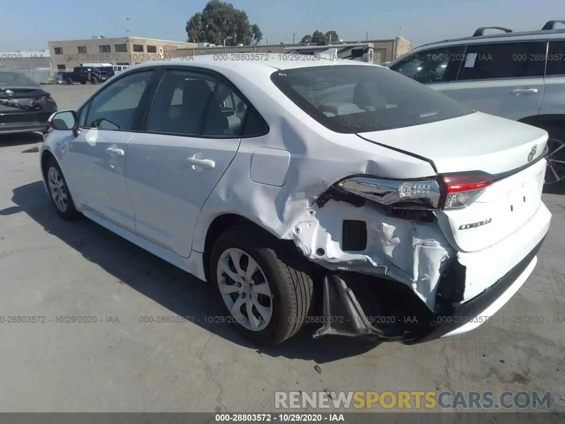 3 Photograph of a damaged car 5YFEPRAE7LP106097 TOYOTA COROLLA 2020