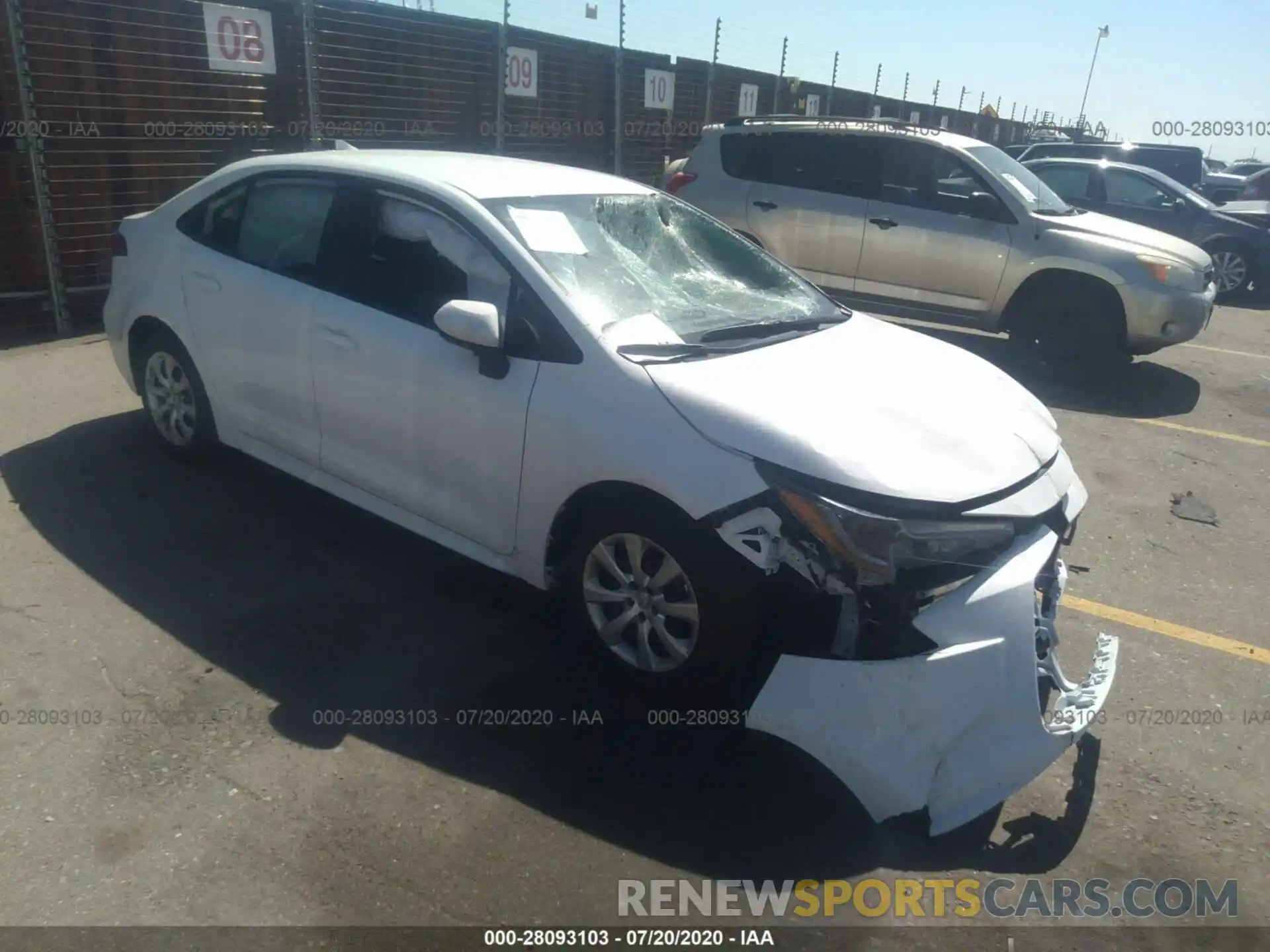 1 Photograph of a damaged car 5YFEPRAE7LP106715 TOYOTA COROLLA 2020