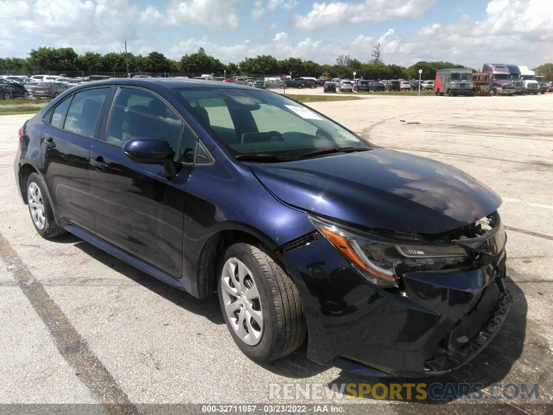 1 Photograph of a damaged car 5YFEPRAE7LP106794 TOYOTA COROLLA 2020