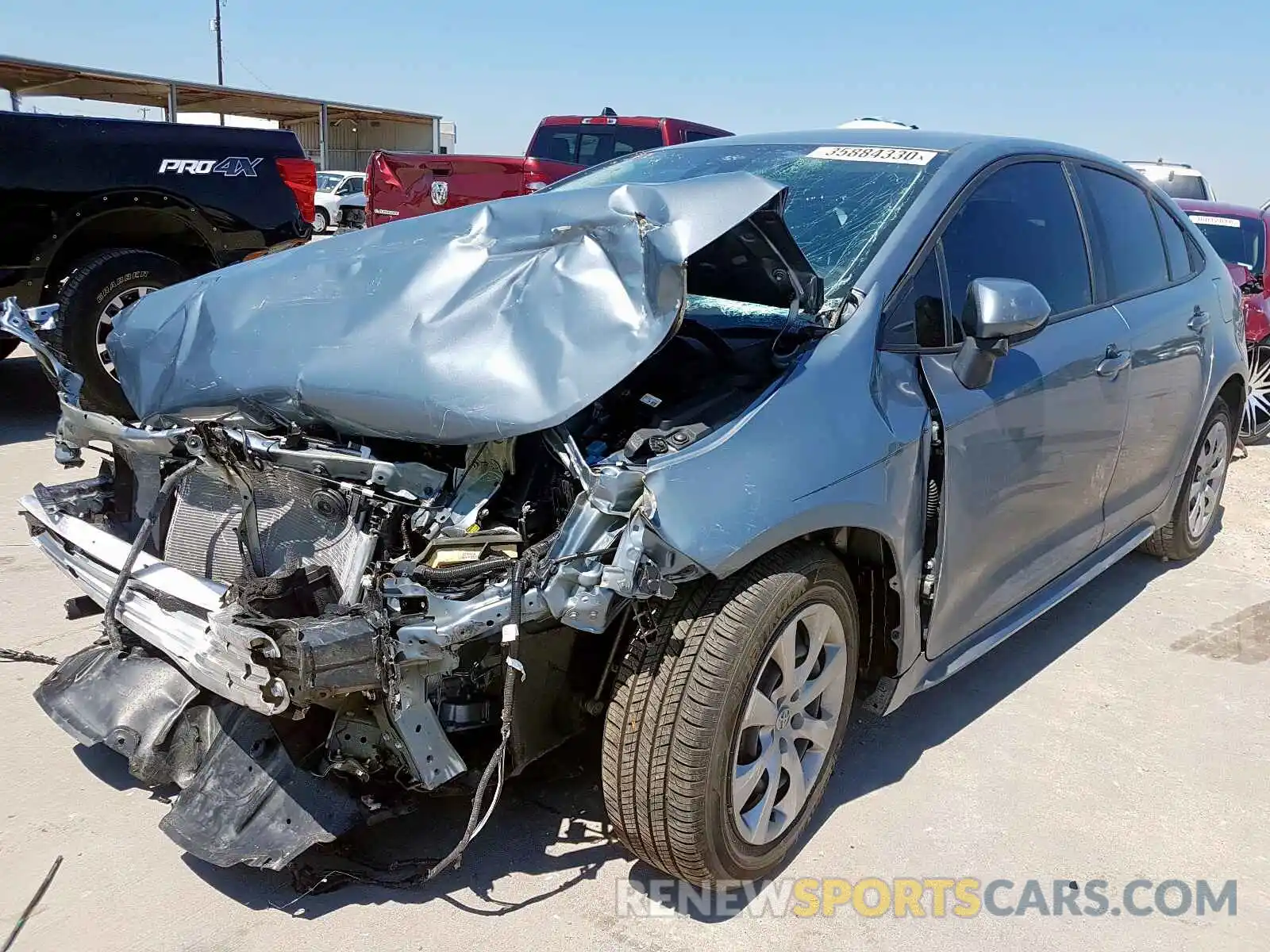 2 Photograph of a damaged car 5YFEPRAE7LP107444 TOYOTA COROLLA 2020