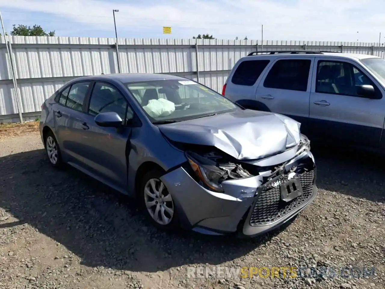 1 Photograph of a damaged car 5YFEPRAE7LP107766 TOYOTA COROLLA 2020