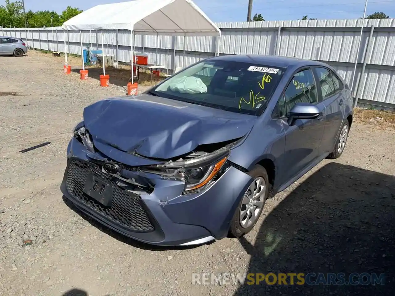 2 Photograph of a damaged car 5YFEPRAE7LP107766 TOYOTA COROLLA 2020