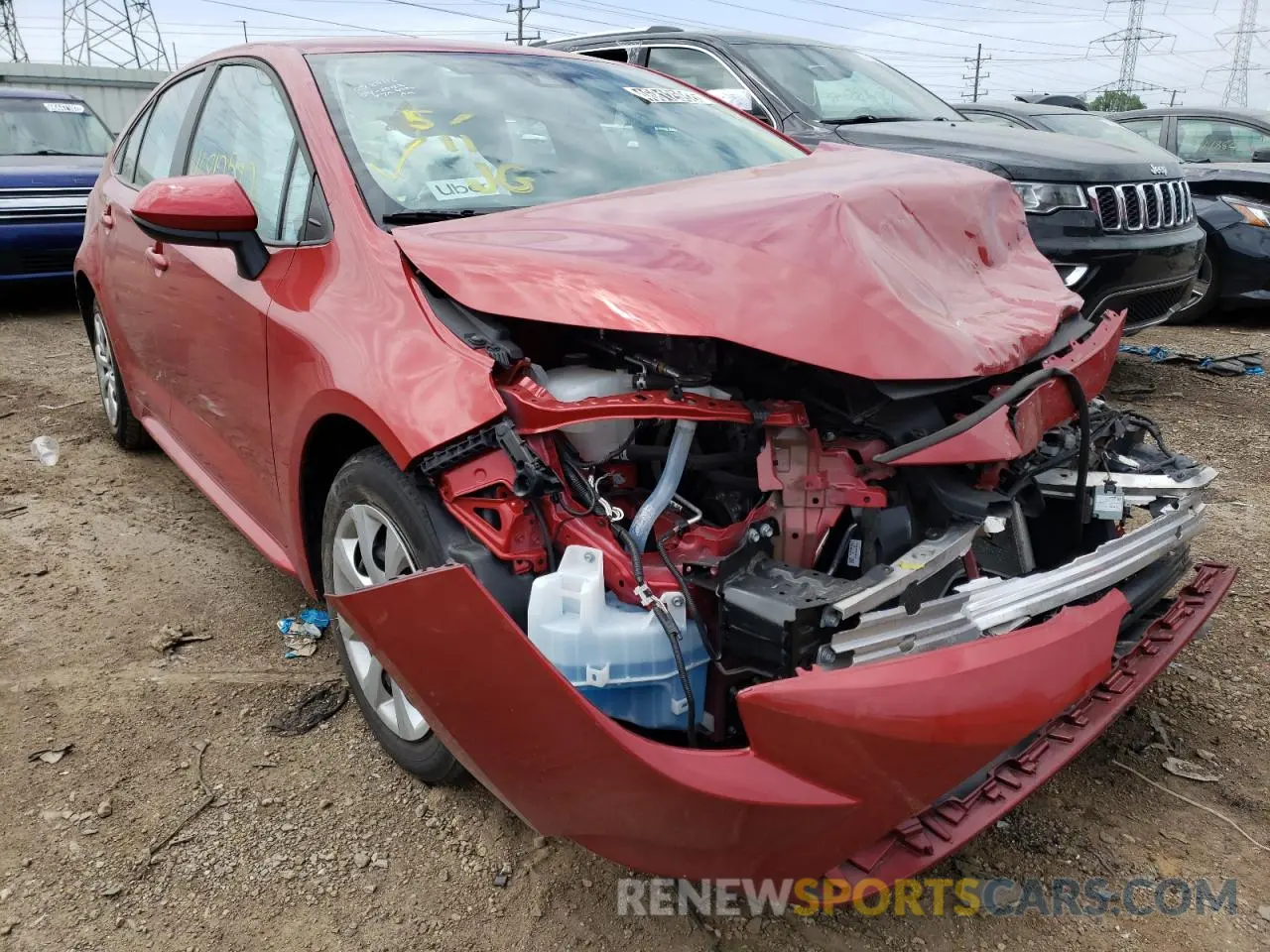 1 Photograph of a damaged car 5YFEPRAE7LP114362 TOYOTA COROLLA 2020