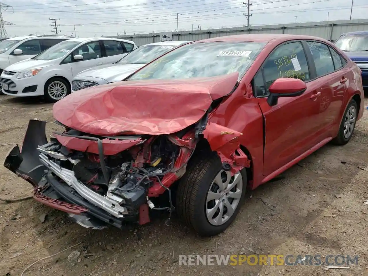 2 Photograph of a damaged car 5YFEPRAE7LP114362 TOYOTA COROLLA 2020