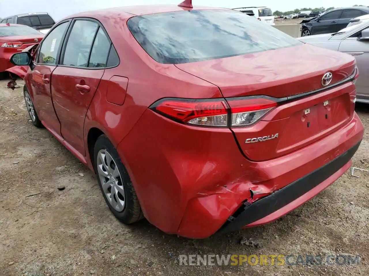 3 Photograph of a damaged car 5YFEPRAE7LP114362 TOYOTA COROLLA 2020