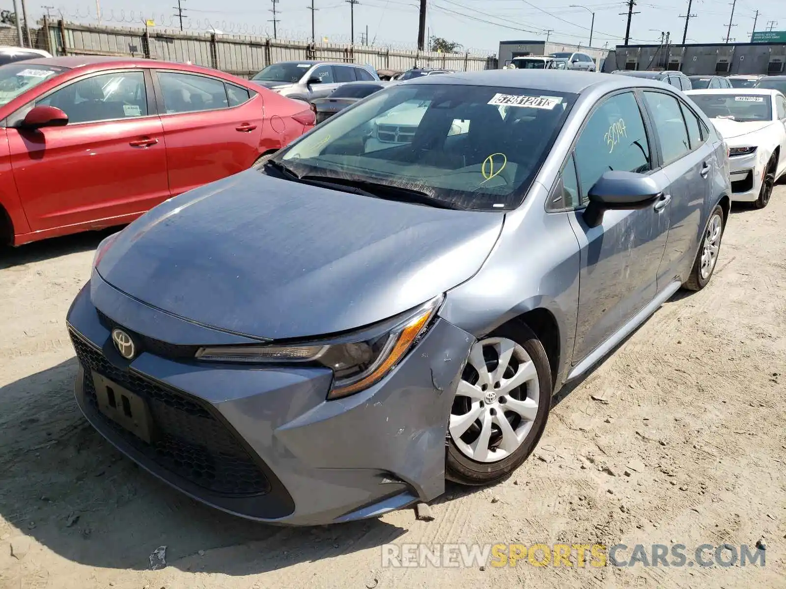 2 Photograph of a damaged car 5YFEPRAE7LP116452 TOYOTA COROLLA 2020